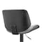 Armen Living Brock Adjustable Gray Faux Leather and Walnut Wood Bar Stool with Black Base LCBCBABLBLGR - alternate 5